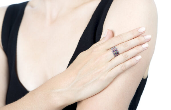 Iridia in Platinum & 2.28ct Precious Gemstone Ring